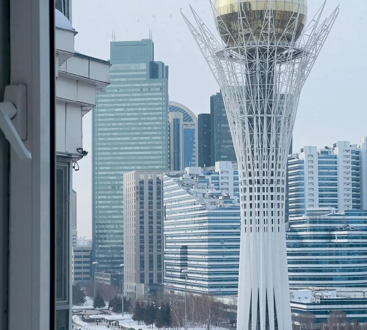 153 С Прекрасным Видом На Байтерек И 2 Большими Кроватями Astana